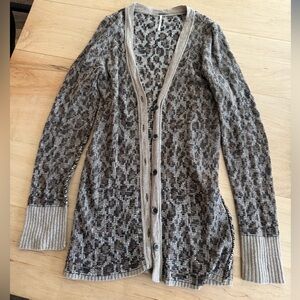Free people leopard cardigan